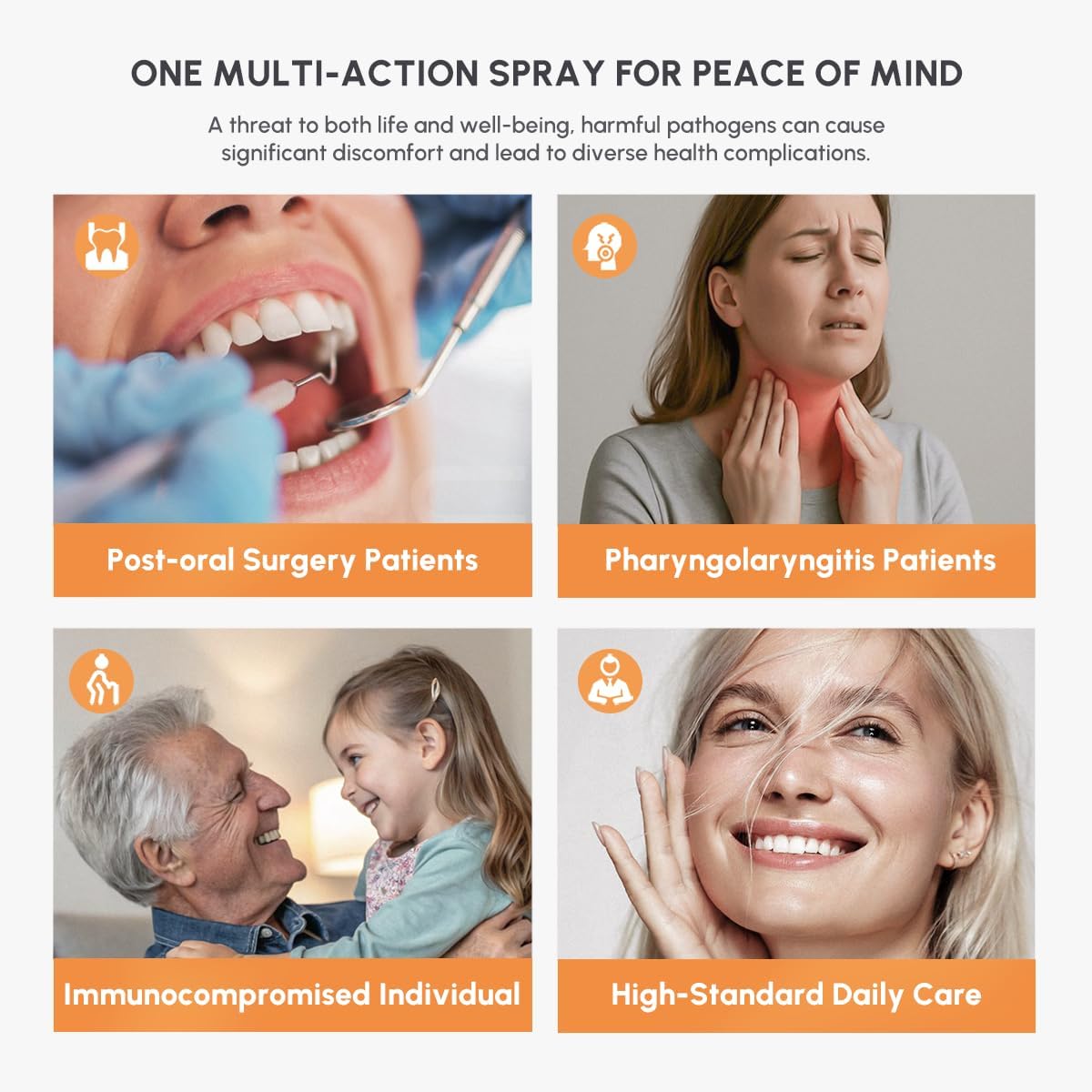 HomeLava Mouth Spray, Stop Bad Breath, 25ml Portable Adult Oral Care, Oral Comfort Spray Soothing Support for Mouth & Throat Discomfort, Mouth Care Spray, No Rinse On The Go Oral Care