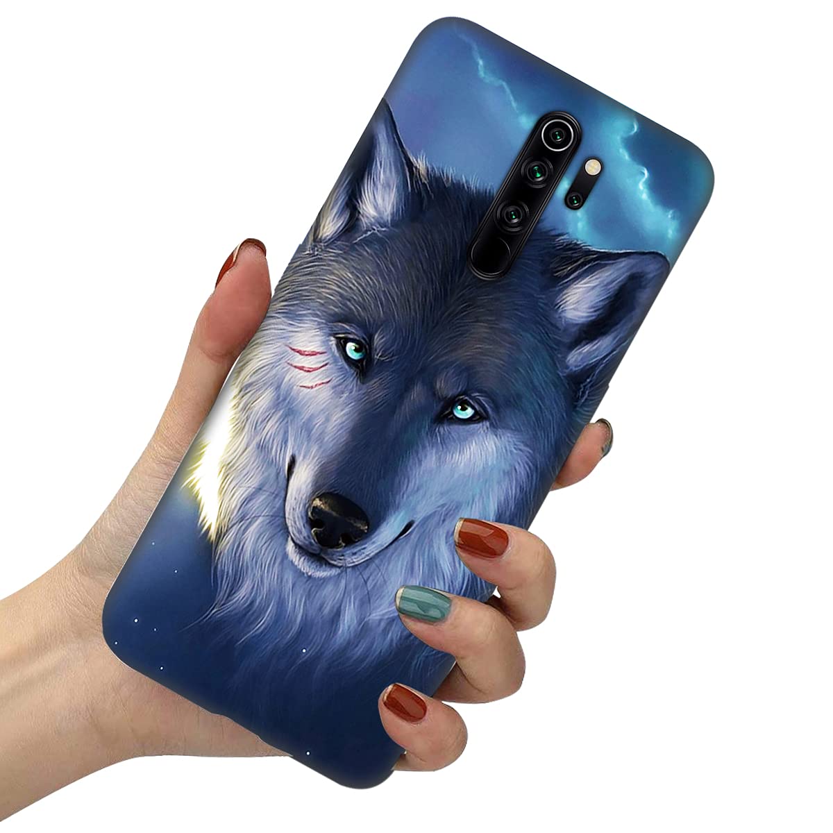 Custodia Xiaomi Redmi Note 8 Pro Morbida | Cover Con Leone Nero | Antiurto TPU Sottile | Design Accattivante
