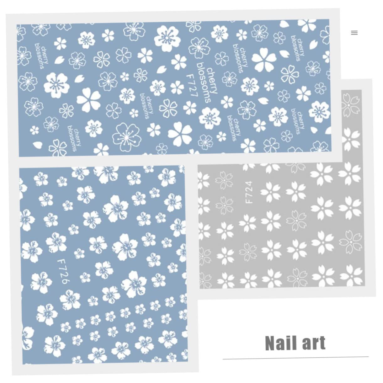 5 Set Adesivi Per Unghie Fiori Autoadesivi Decorazioni Nail Art Giapponesi Facili Applicare E Resistenti Per Manicure 30 Fogli*5
