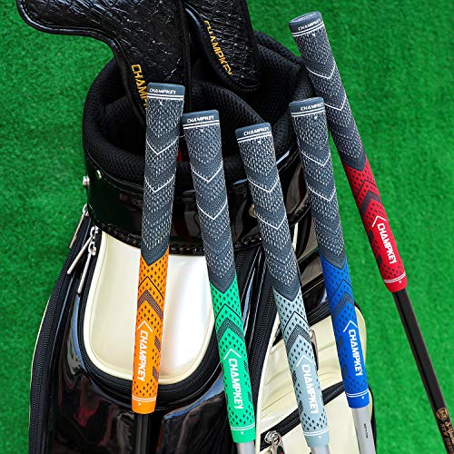 Champkey All Weather Performance Golf Grips 13 Pack - Excellent Control And Traction Golf Club Grips (Midsize, Grey) #TOP6