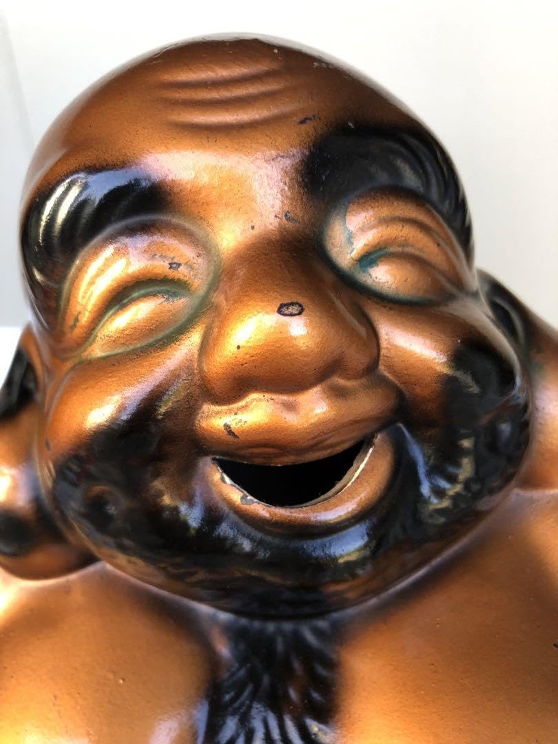 Amazon.co.jp: 七福神 布袋様 お腹の大きな笑い顔 置物 縁起物 貯金箱