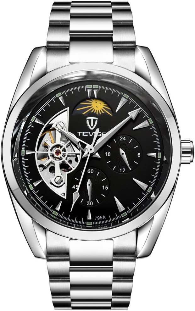 Men's Tourbillon Moon Phase Automatic Watch Bhutan Ubuy - Main Image