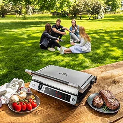 ETA Elektrische Kontaktgrill Torreo - 2000W, 6 Automatische Programme, Abnehmbare Temperatursonde, 2 Grillplatten mit… – Bild 4