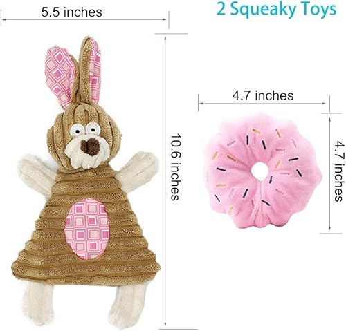 Miniatura 3 de Juguetes para cachorros para perros pequeños, juguetes masticables para dentición, juguetes para perros pequeños, rosa, 5 piezas