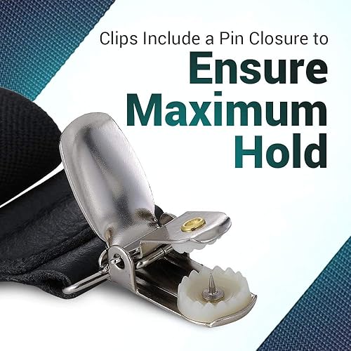Miniatura 2 de Hold'Em Pin Clip de la camisa se mantiene las camisas en su lugar, correa elástica suave ajustable