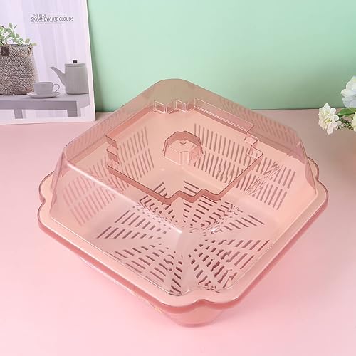 Miniatura 6 de Estante de secado de platos de cocina cubierto, caja de almacenamiento de drenaje, estante de agua, utensilios de drenaje, soporte para botella,