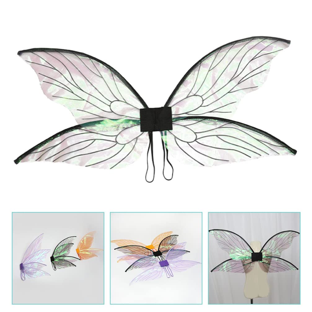 Alipis Ailes De Cigale pour Déguisement Cosplay Fête Carnaval Accessoires De Costume Femme Filles 30"X14" Ailes De Fée Légères Et Faciles À Porter