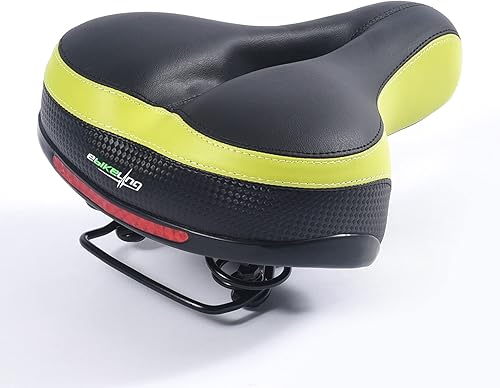 EBIKELING Asiento de bicicleta de doble absorción de golpes, suave y cómodo, acolchado para hombres y mujeres, cómodo, espuma viscoelástica, ajuste