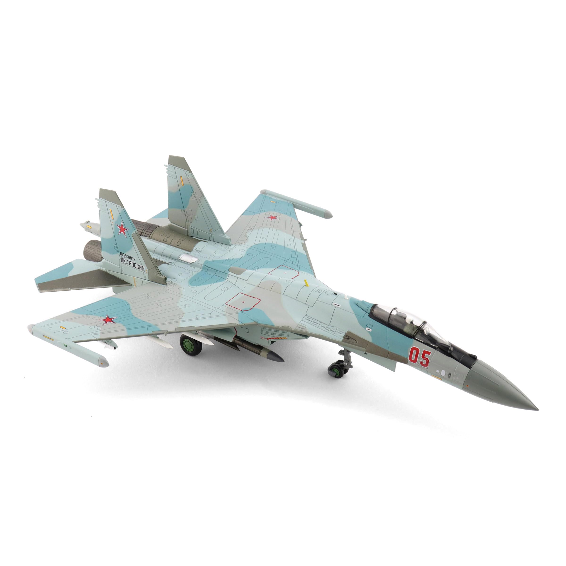 Hobby Master | Replica di aerei militari pressofusi in scala 1:72 | Su-35S Flanker E, rosso 05/RF-93809, Aeronautica militare russa, 2025, (con pod ECM Khibiny-U) | Modello HA5718