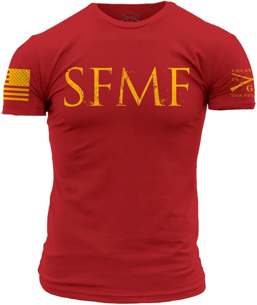 Grunt Style SFMF Men's T-Shirt, Color Red, Size X-Large