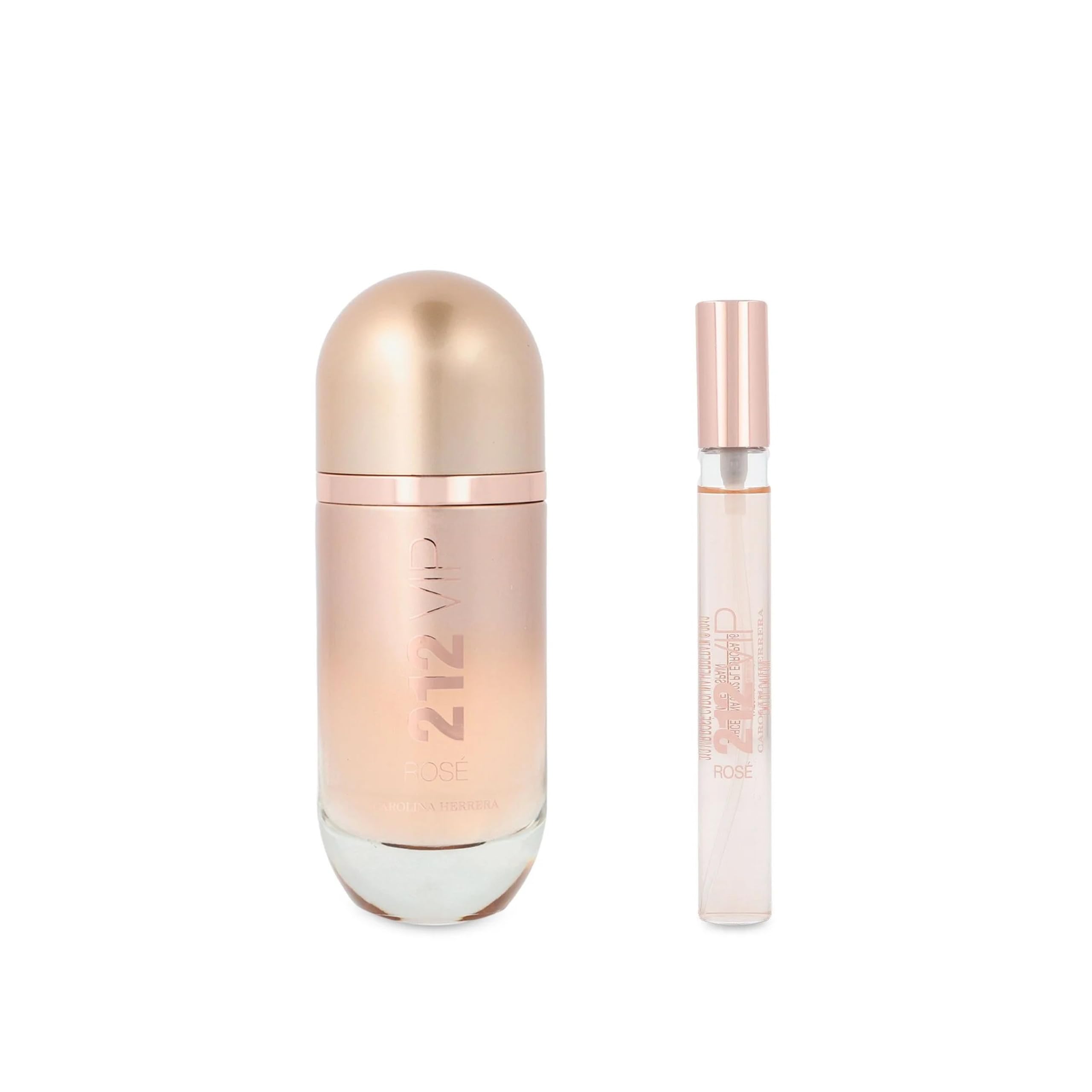 212 VIP Rose by Carolina Herrera for Women - 2 Pc Gift Set 2.7oz EDP Spray, 0.33oz EDP Mini Spray