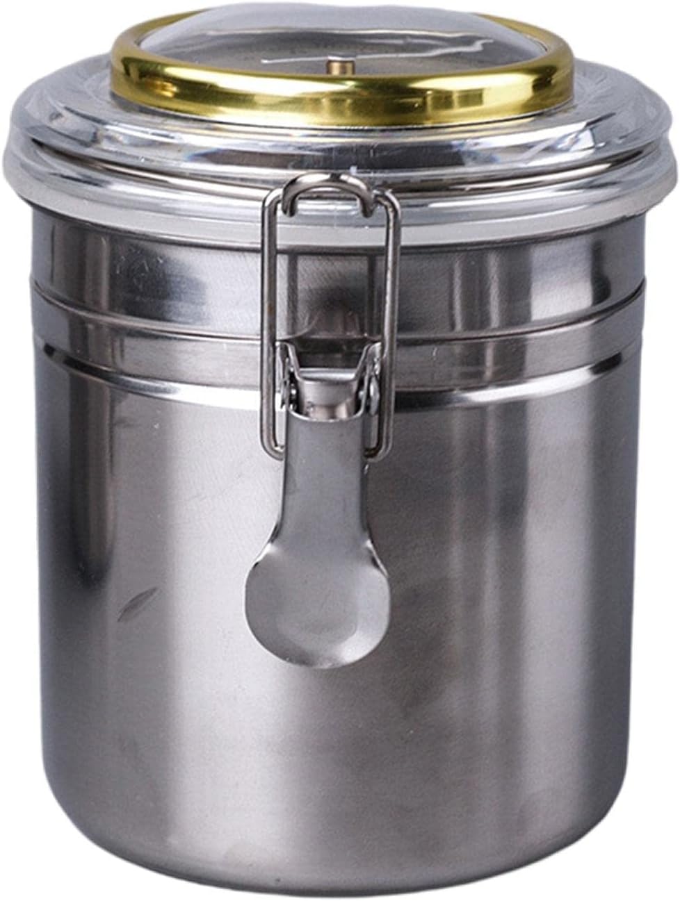 zalati Humidor Stainless Steel Tobacco Storage Jar Coffee Bean Tea Cand Canister with Hygrometer Top Cover for Travel Home