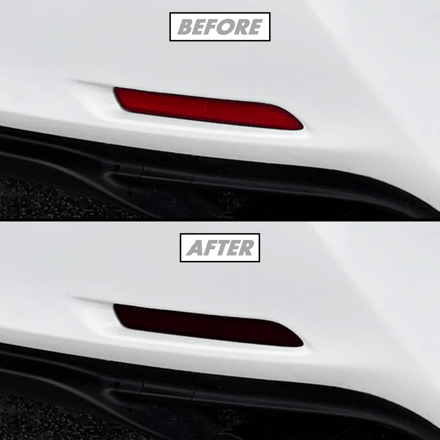 SlickMod PreCut Vinyl Smoke Tint for 2015-2018 Lexus RC Reflector (4. Reflector, 20% Dark Smoke)