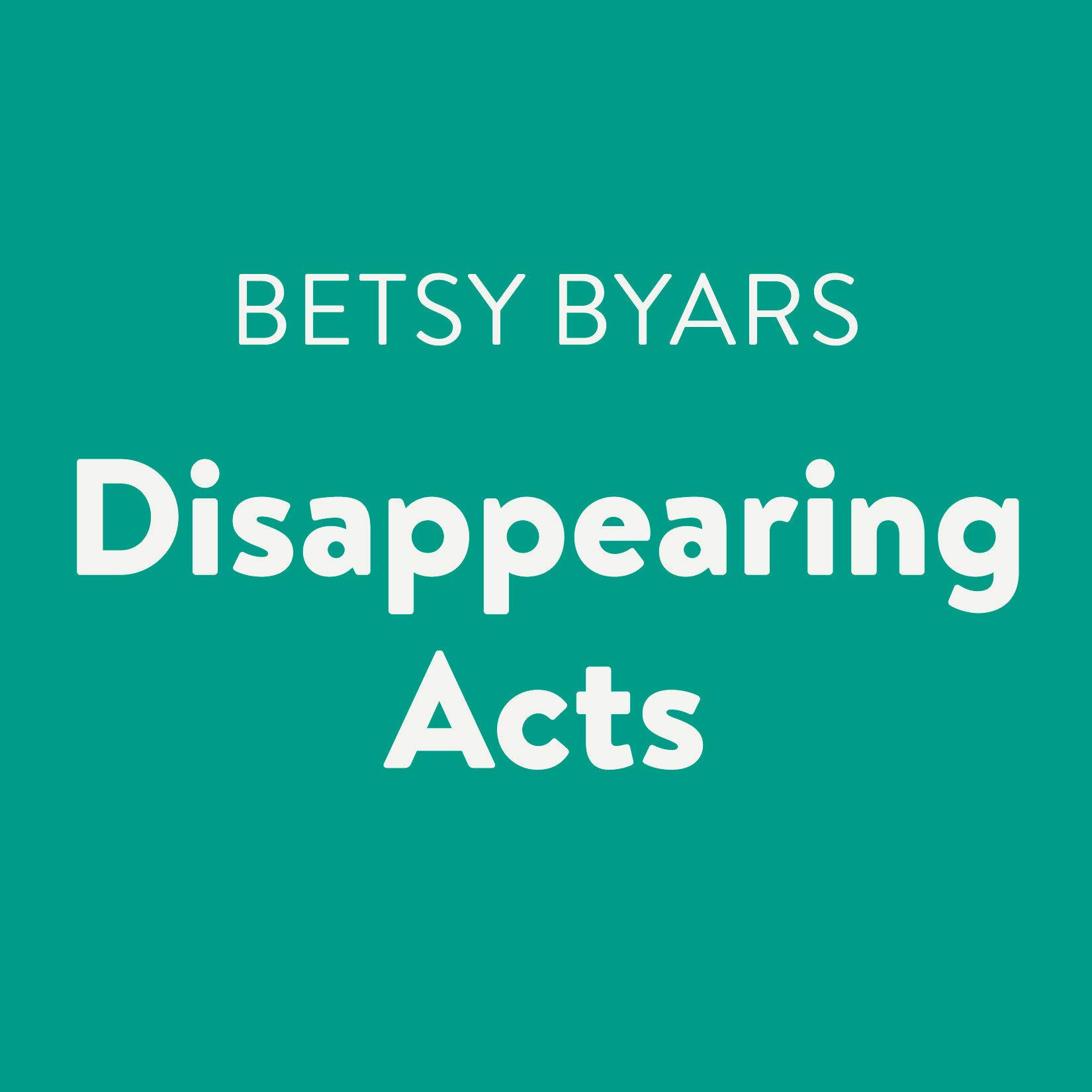 Cover art for Disappearing Acts