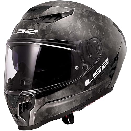 LS2 Helmets Dragon Carbon Full Face Motorcycle Helmet W/SunShield