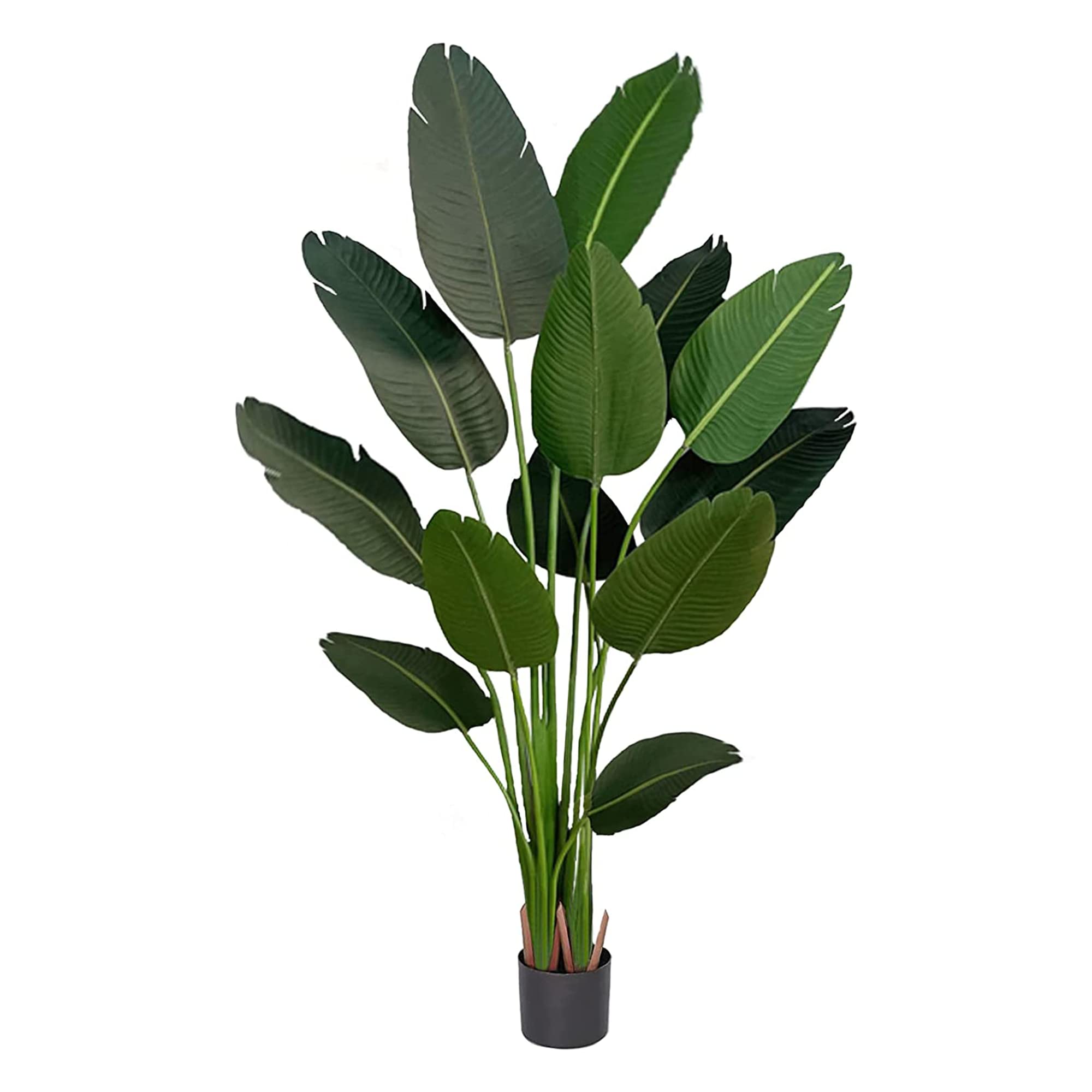 Artificial Plants-Bird of Paradise Faux Tree - KELOTEVEN Artificial Tree - 6 Feet Tall Fake Plant for Indoor Decor - Outdoor Decor Tropical Leaves Plastic Stem Tropical Artificial Palm Trees, BOP180