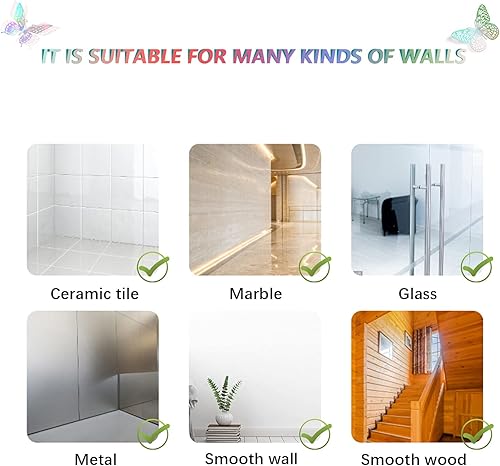 Miniatura 52 de SAOROPEB - Calcomanía 3D de mariposa que brilla en la oscuridad, 24 unidades, 3 tamaños, para decorar techo o pared, suministros de fiesta, 24