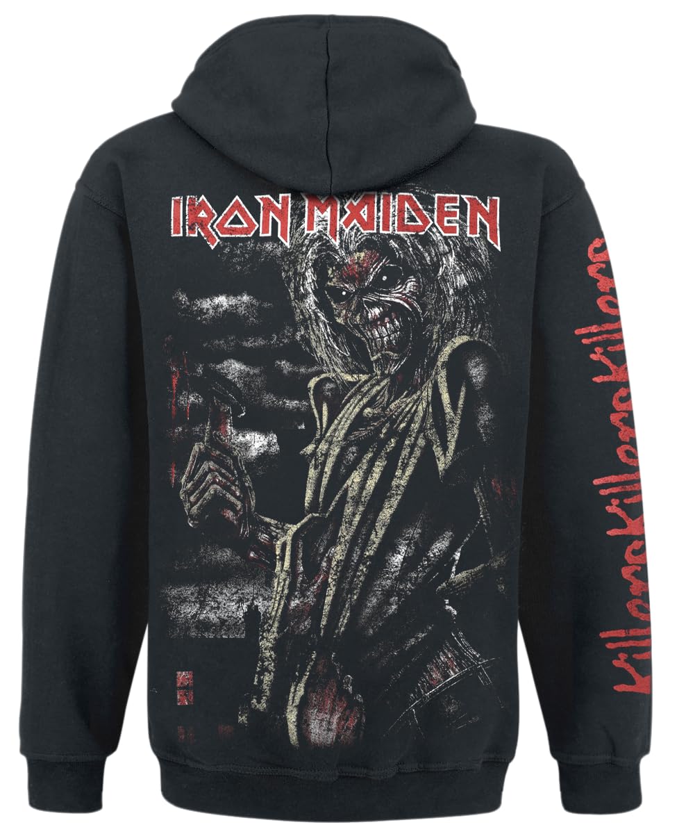 Iron Maiden Killers Storm Hombre Sudadera con Capucha Negro 50% algodón, 50% poliéster Regular