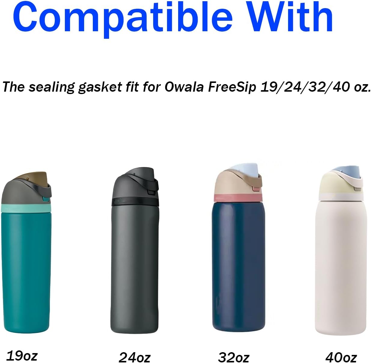 6 Pcs Bottle O Seal Ring Replacement Compatible with Owala FreeSip, Rubber Lid Gasket Replacement Bottle Accessories for Owala - Image 5