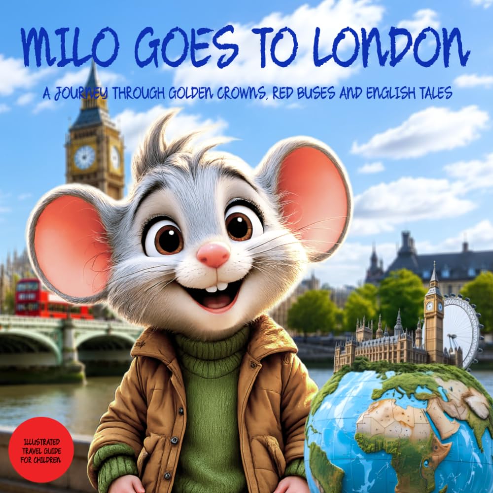 Milo goes to London: A Journey Through Golden Crowns, Red Buses and English Tales. Illustrated London Travel Picture Guide for kids ages 2-9 (Milo's Explorers Club)