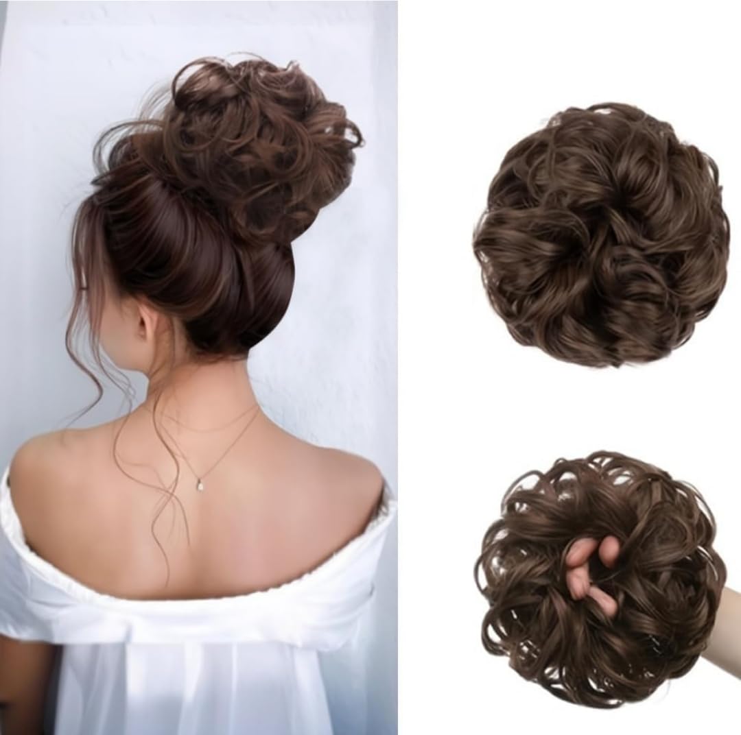 Glorious And Fabulous Messy Brown Bun Rafal Juda For Womens Girls Bridal Instant Ready For Party Wedding Anniversary Etc All Occasions