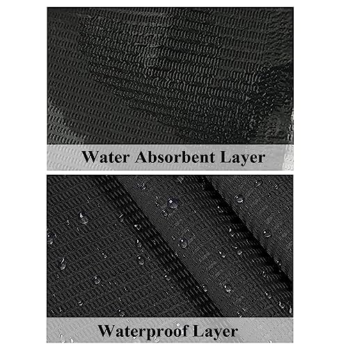 GoLashFun Nail Table Mats Disposable Nail Art Paper Towels,50PCS Black Waterproof 3 Ply Nail Art Paper 13\" X 17\" Pads for Nail Table Decoration Kit,Nail Art Accessories