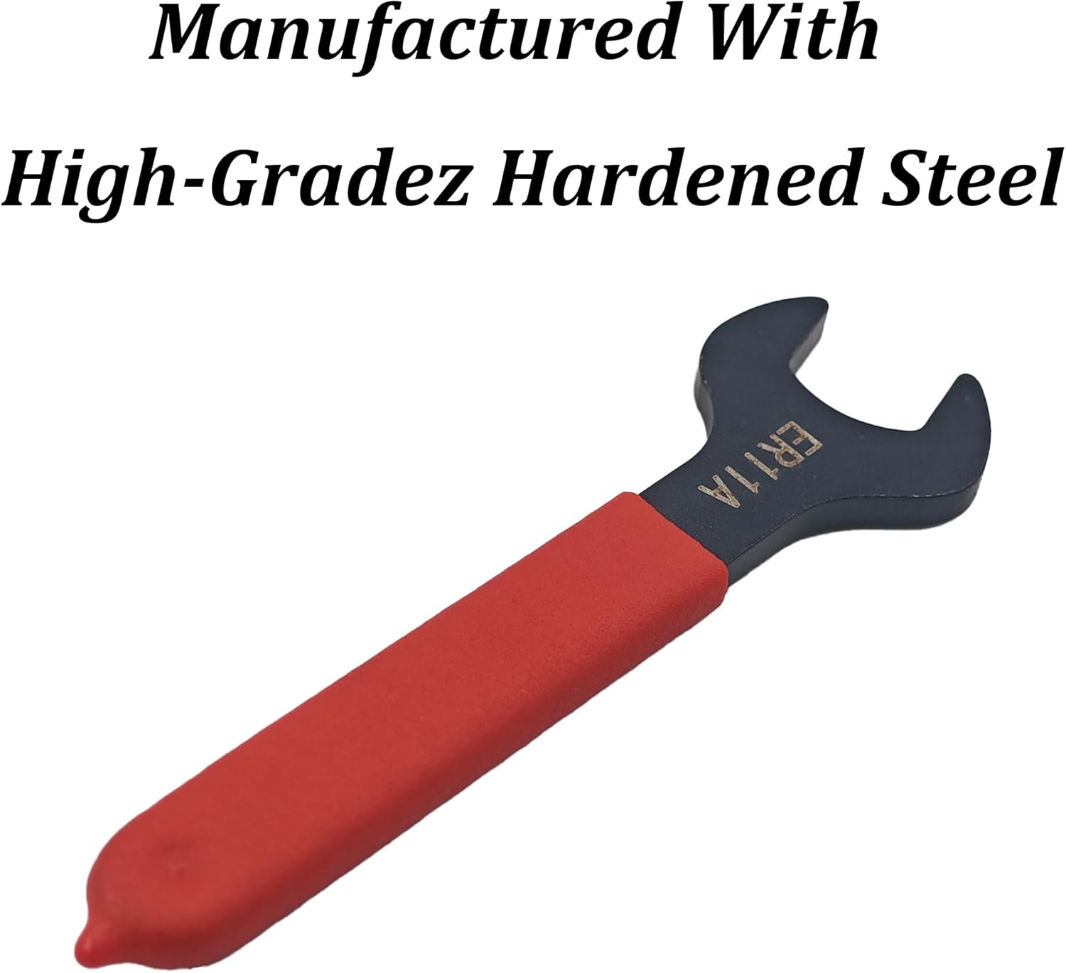 ER11A Collet Chuck Wrench, 17mm Professional Spanner with Red Non-slip Handle for Lathe Clamping Nut