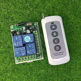 RF 4CH DC12V /24V Wireless Remote Control Switch System Lighting Receiver Transmitter Door Lighting Motor 315mhz 433mhz 100m - (Voltage: 12V, Size: 433mhz)