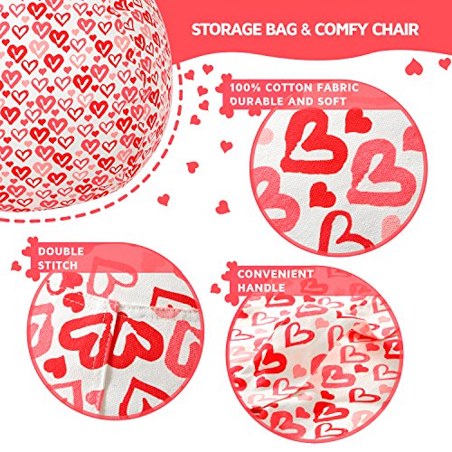 Wekapo Stuffed Animal Storage Bean Bag Chair Cover For Kids | Stuffable Zipper Beanbag For Organizing Children Plush Toys Large Premium Cotton Canvas #TOP3