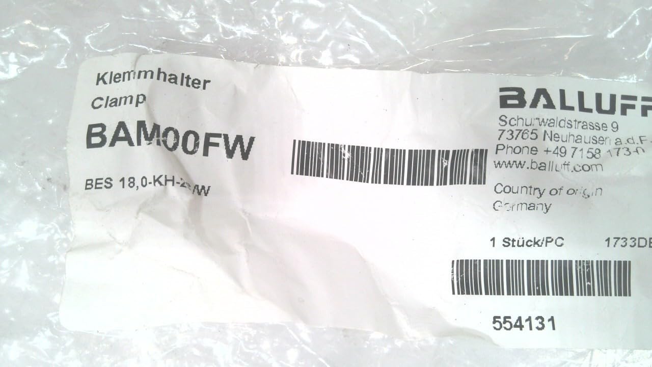 Balluff BES 18,0-Kh-2S/W, Promimity Sensor Mount, Bam00fw Bam00fw