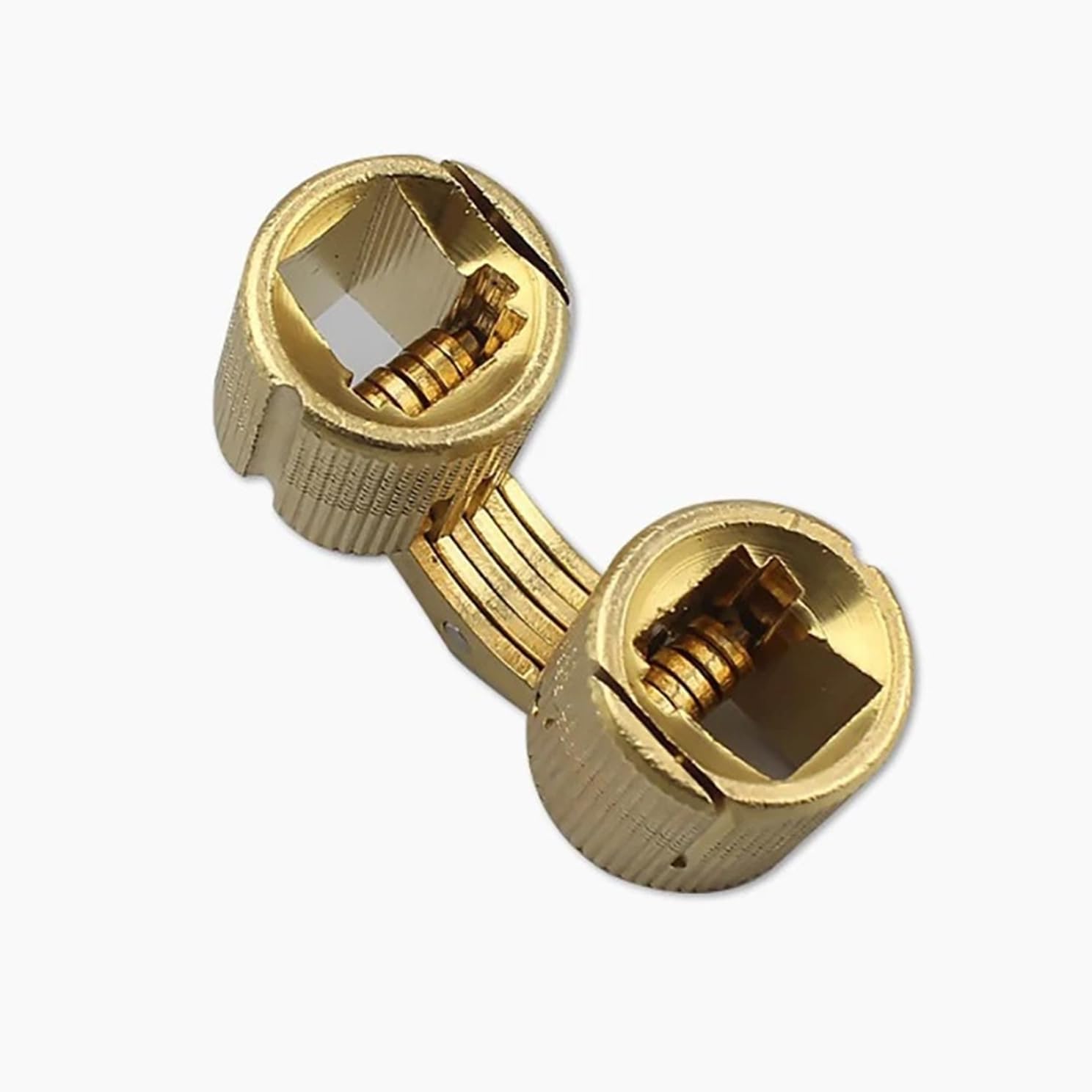 1PCS Furniture Brass Hinges Concealed Cylindrical for Invisible Door Small Closet Cupboard Hardware(10mm 1pcs)