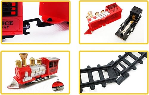 Miniatura 9 de Vaveren Juego de tren eléctrico con luces y sonidos, decoración de árbol de Navidad, juguete para niños, juego de vías ferroviarias para Año Nuevo,