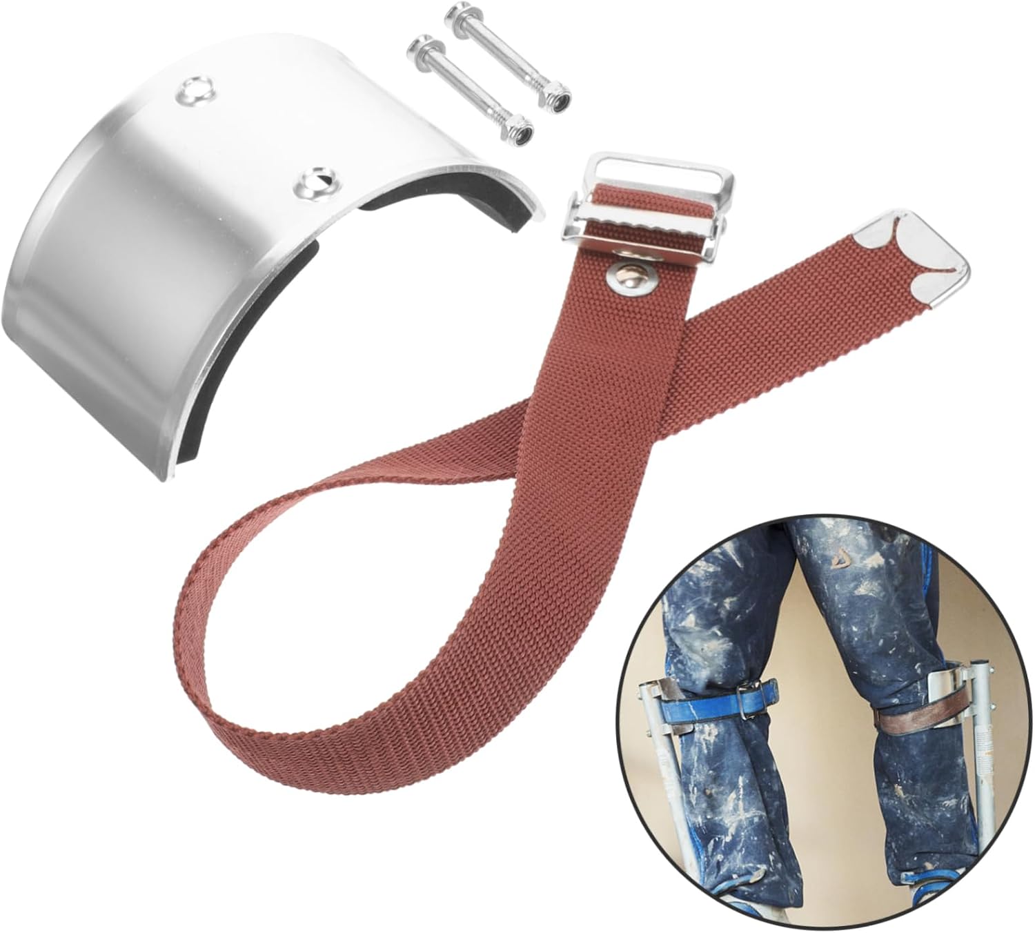 1set Drywall Stilt Replacement Parts Kit Leg Strap and Cuff for Secure Fixation for Plastering Painting and Wiring Tasks