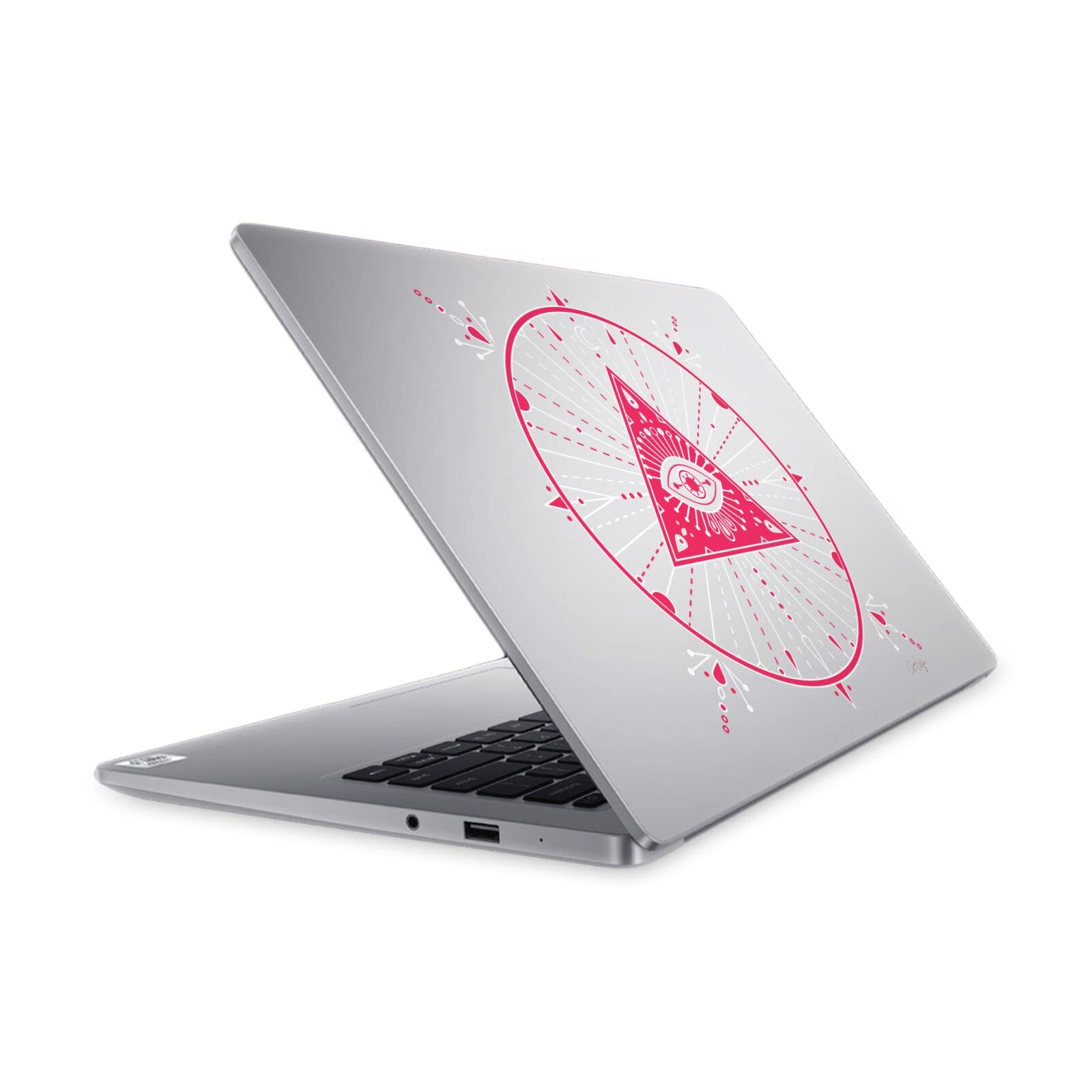 Sticker Mi Notebook 14 (2020) Mandala Rose pour masquer les rayures du capot - 7