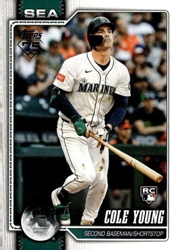 2026 TOPPS #129 COLE YOUNG RC SEATTLE MARINERS BASEBALL OFFICIAL TRADING CARD OF MLB