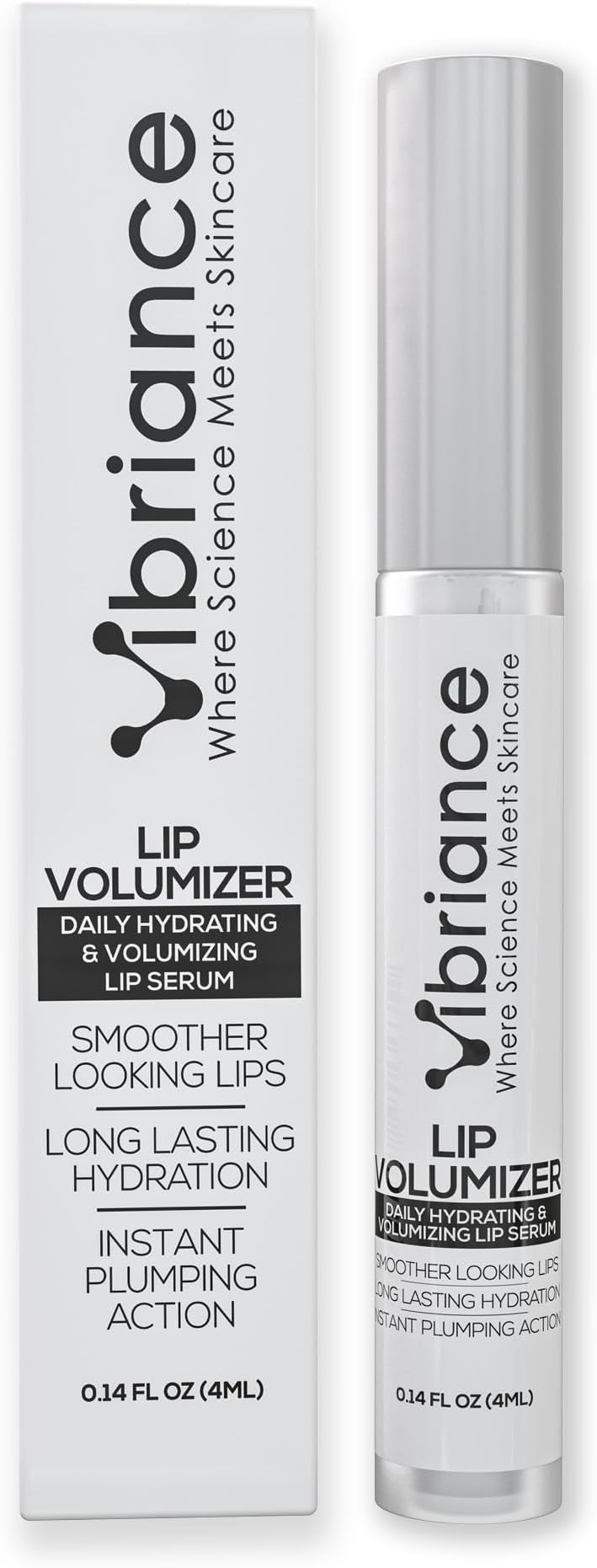 Hydrating Lip Volumizer - Plumping Gloss with Hyaluronic Acid - Plumper Smooths Lines and Wrinkles, 0.14 fl oz