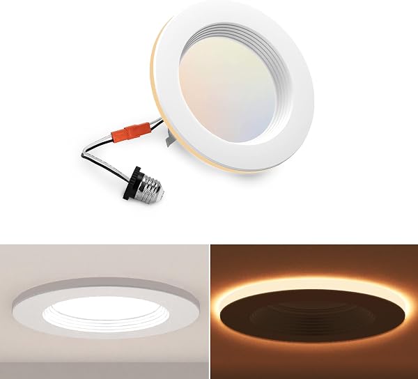 POWERASIA LED Can Lights Retrofit Recessed Lighting with Night Light