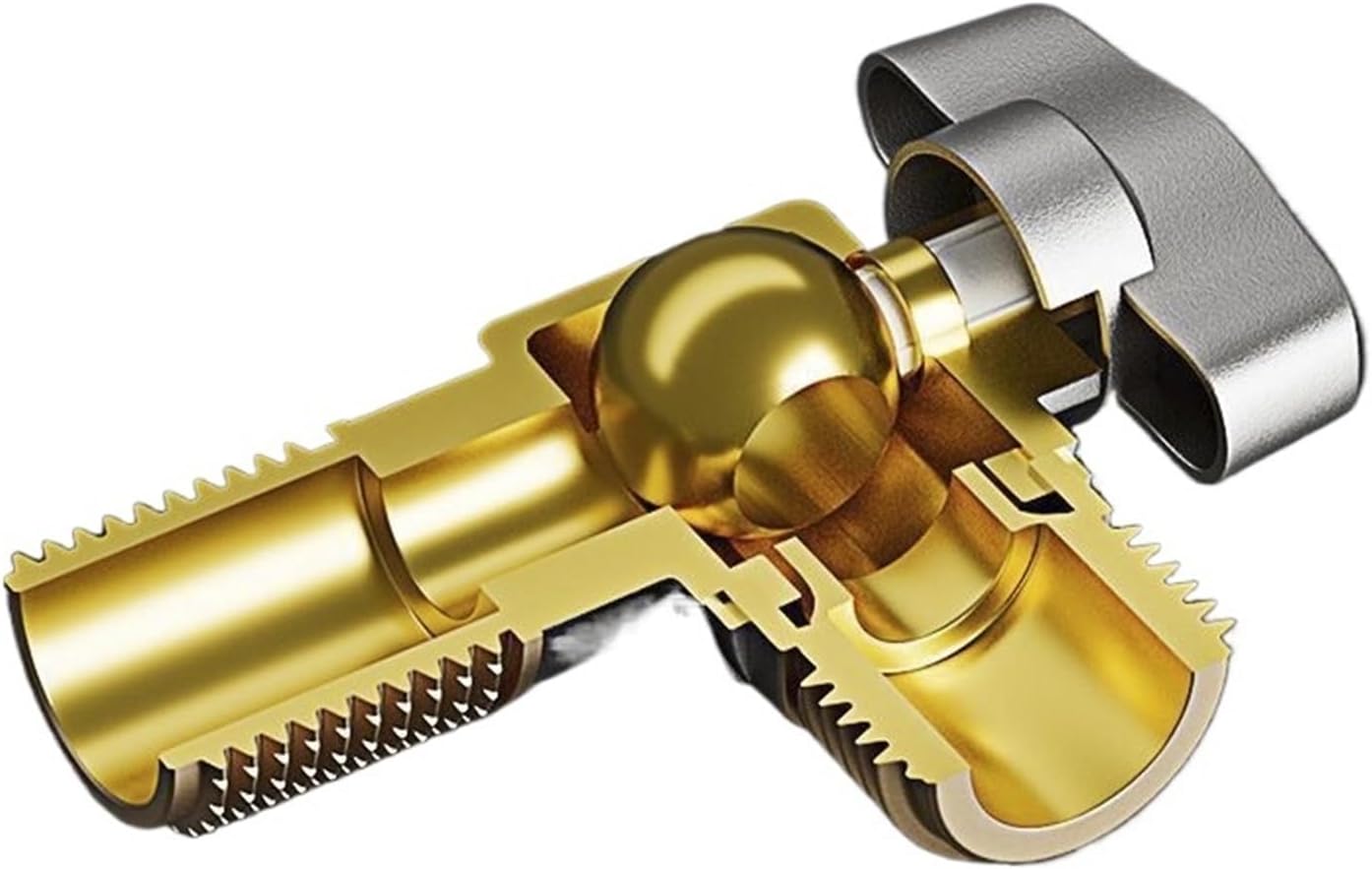 Brass and cold water inlet ball valve G1/2" bathroom kitchen sink stop valve toilet connection water pressure regulator(Cold water valve)