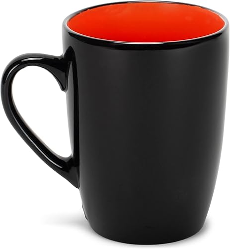 Miniatura 2 de Elanze Designs Color Pop Warm - Juego de 4 tazas de cerámica brillante de 16 onzas, color rojo, naranja, amarillo