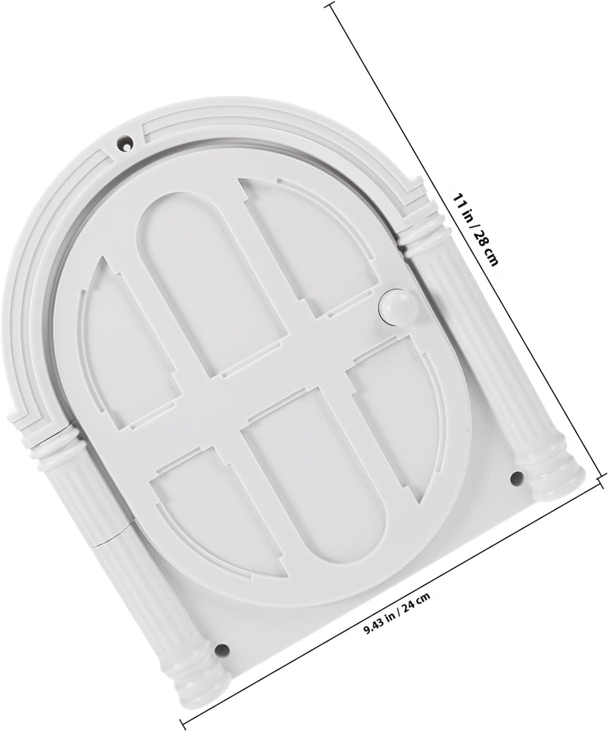 Pet Door for Cats and Small Dogs, Abs Plastic Pet Flap with Smooth Movement, White Indoor Cat and Puppy Door for Home Use