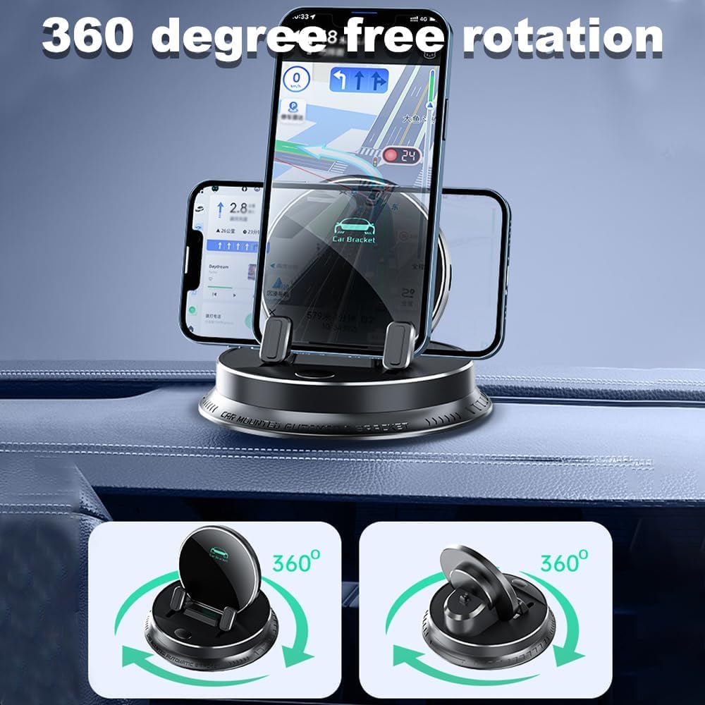 Multifunktionaler Handyhalter, Deloyye Handy Halterung, 360-Grad-Drehbare Handyhalterung Fürs Armaturenbrett Im Auto, Touch Switch Automatic Sensing, Universal 360 Car Phone Holder (*2)