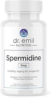 DR. EMIL NUTRITION Men & Women Spermidine 5mg Supplements | Aging Supplement | Pure Spermidine 3HCL & Thiamin 20mg | 60 Capsules | 30 Day Supply