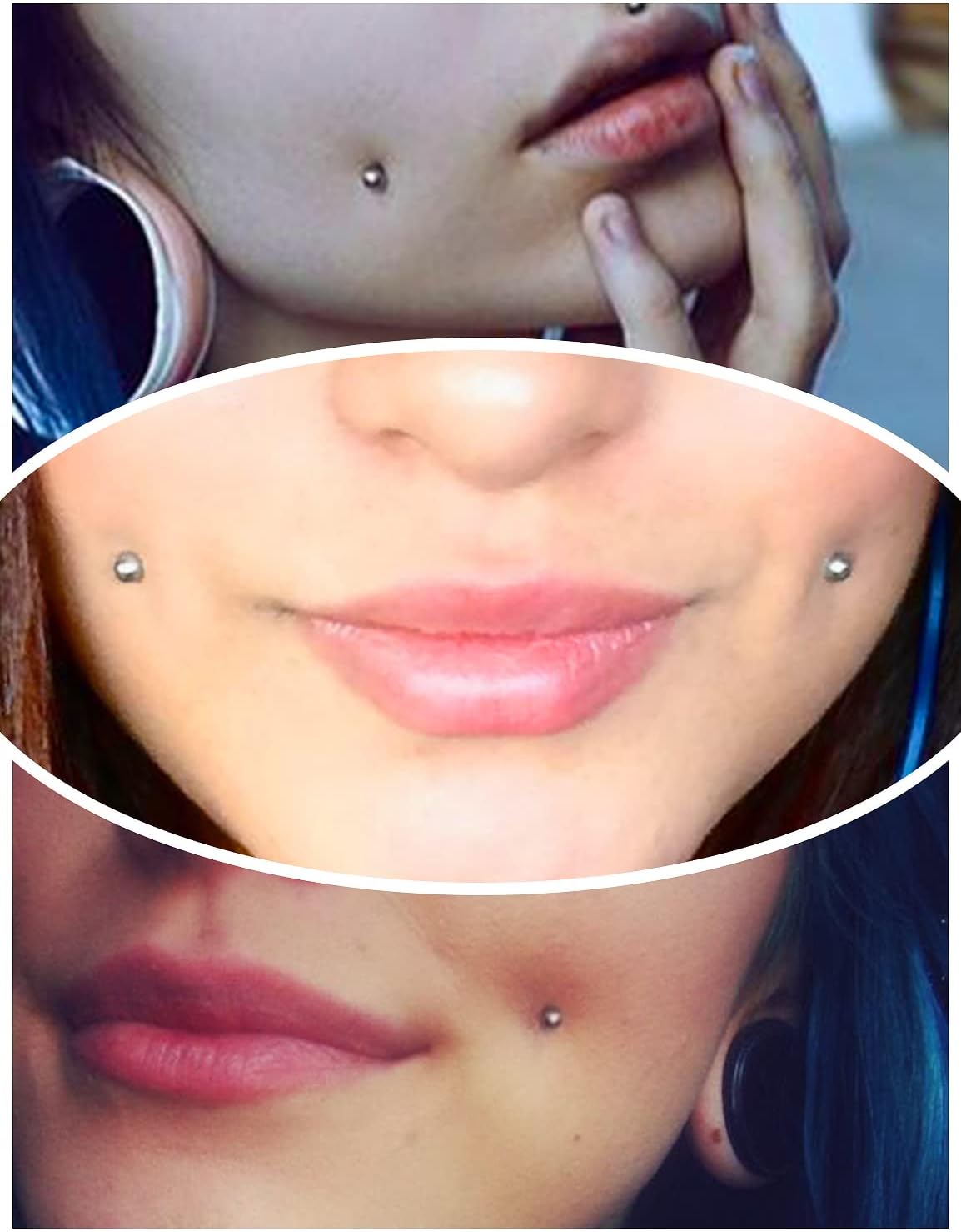 Kridzisw 16G 316L Stainless Steel Labret Cheek Tongue Rings Barbell Body Piercing Jewelry 4mm 5mm Bar Size 14mm-19mm Bar Length Available 6Pcs - Image 7