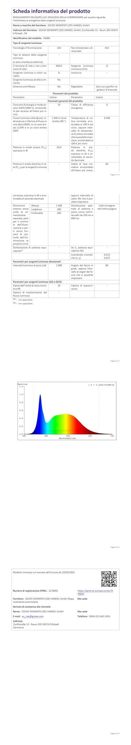 Govee Lampada da Terra LED Angolo Regolabile, RGBWW Lampada 3-Teste 1500lm | 2700-6500K, Matter Alexa Compatibile, 64 Scene, Sinc Musica, Lampade da Terra Nere 157cm per Soggiorno, Camera da Letto, Sala
