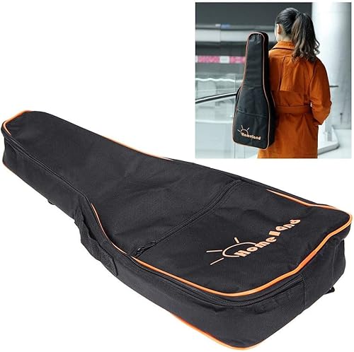 Shanyaid Gute QualitA t 600D wasserbestA ndige Ukulele-Ukulele-Gig-Bag Nylon-Rucksack verstellbare Schultergurte Tasche 5mm Baumwolle fA r Tenor-Ukelele fA r 26 27  -Ukelele i  Farbe  Schwarz i  
