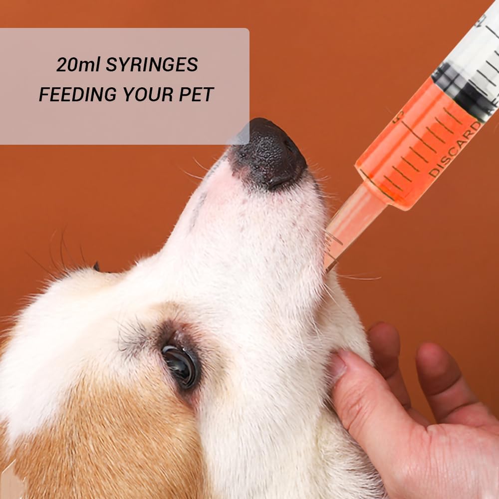 100 Pack 20ml Syringes with Cap for Liquid, 20cc syringe Whole Pack Bulk Sterile Sealed, No Needle