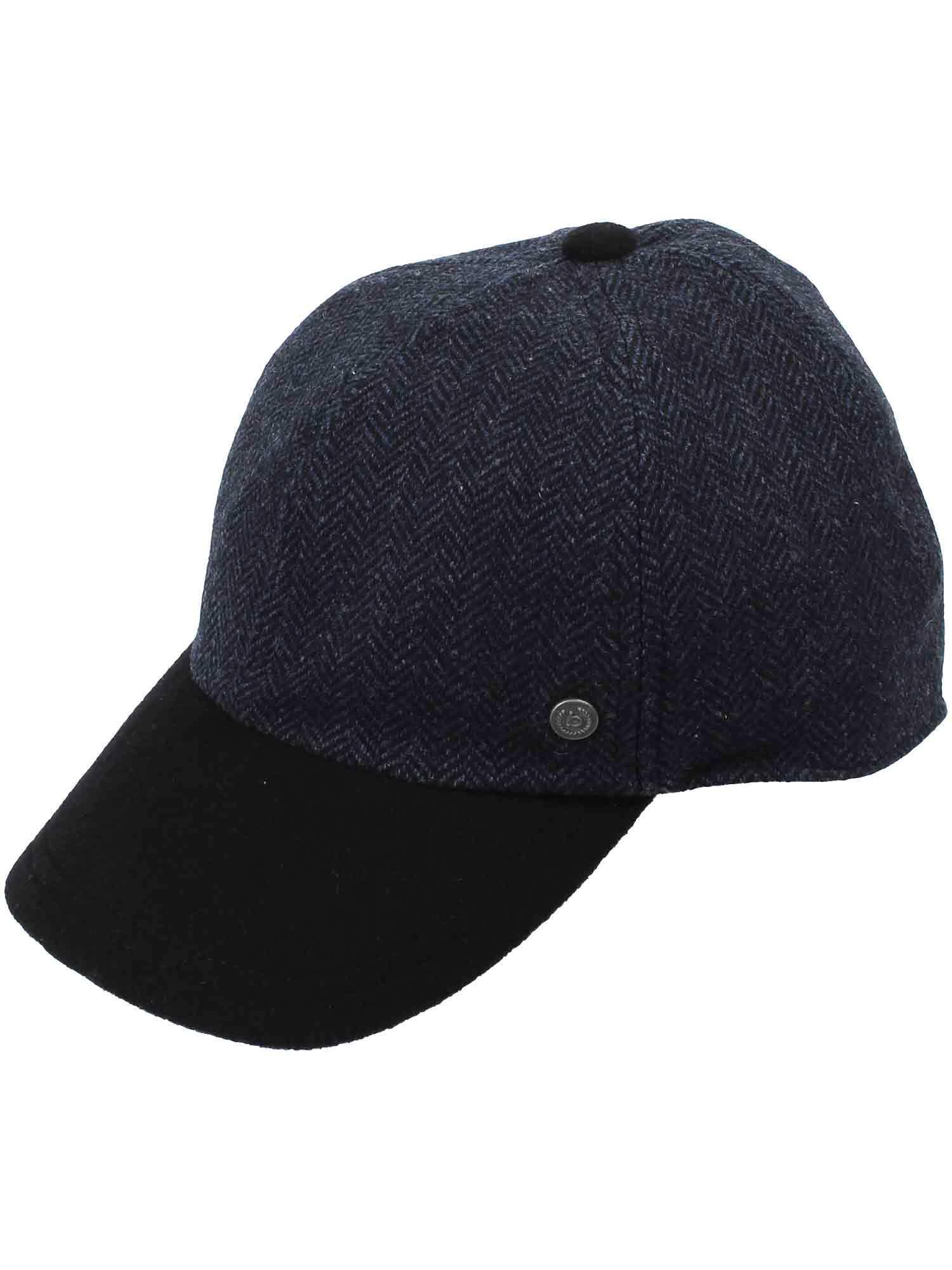 bugatti Wetterabweisende Flatcap mit Fischgrat-Design und Ohrenklappen | Hutgröße 57, 59, 61 | Aus reiner Wolle