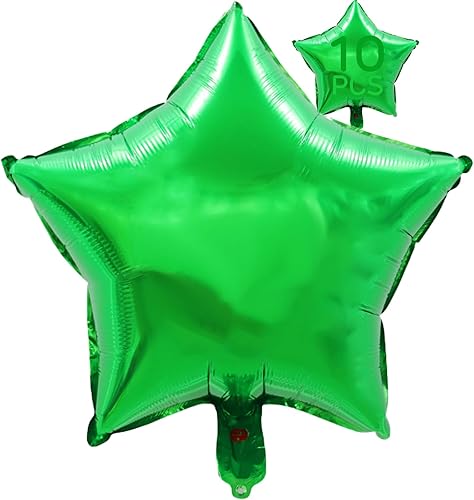 Miniatura 81 de Globos de estrella rosa de 18 pulgadas, 10 unidades de globos metálicos de aluminio de helio de Mylar en forma de estrella rosa caramelo para Globos