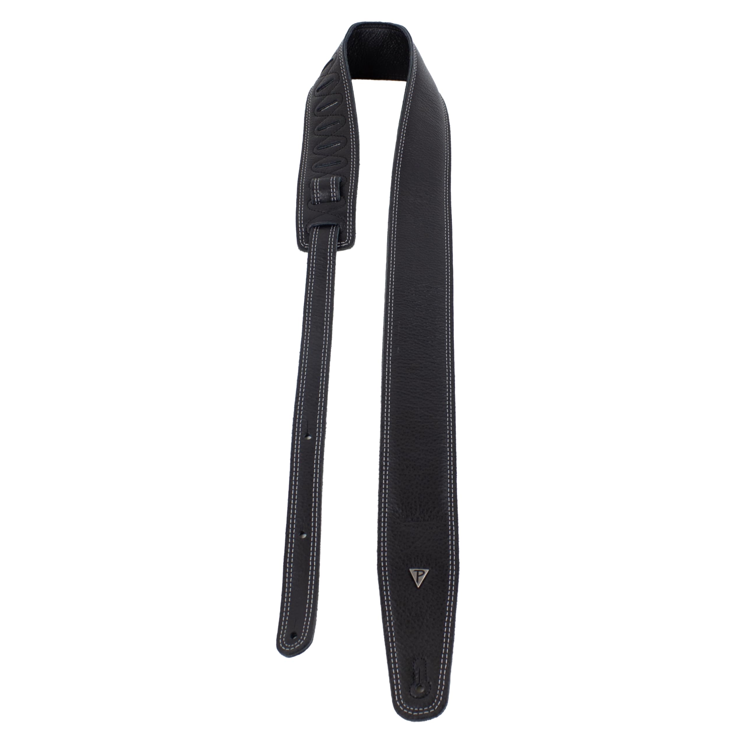 Perri's Leathers Ltd., Moto Series, Padded Leather Guitar Strap with Double Stitching, Adjustable Length - Image 3