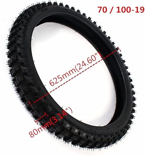 Miniatura 6 de Juego de neumáticos y tubos de rueda delantera y trasera 70/100-19 y neumático trasero 90/100-16 para motocross todoterreno de 50 cc-150 cc,